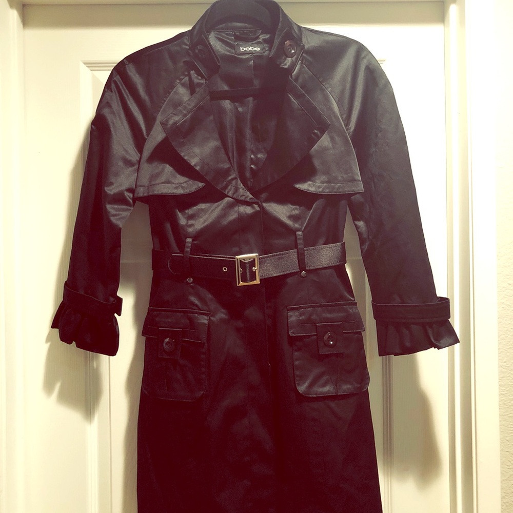 Bebe Black Coat/Jacket Like New